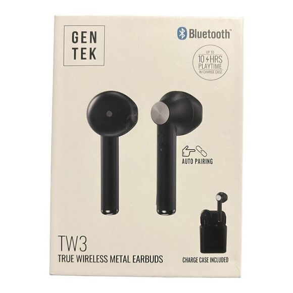 Gentek TW3 True Wireless Earbuds Black - Picture 1 of 8